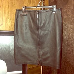 Express Leather Pencil Skirt